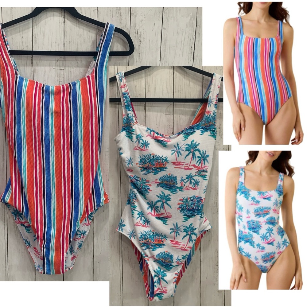 Tommy Bahama Island Cays Oasis Reversible 1 Piece Swimsuit Women's Size 10 NWT